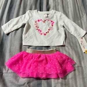 Girls Cat and Jack 2 piece outfit (3-6 months)
